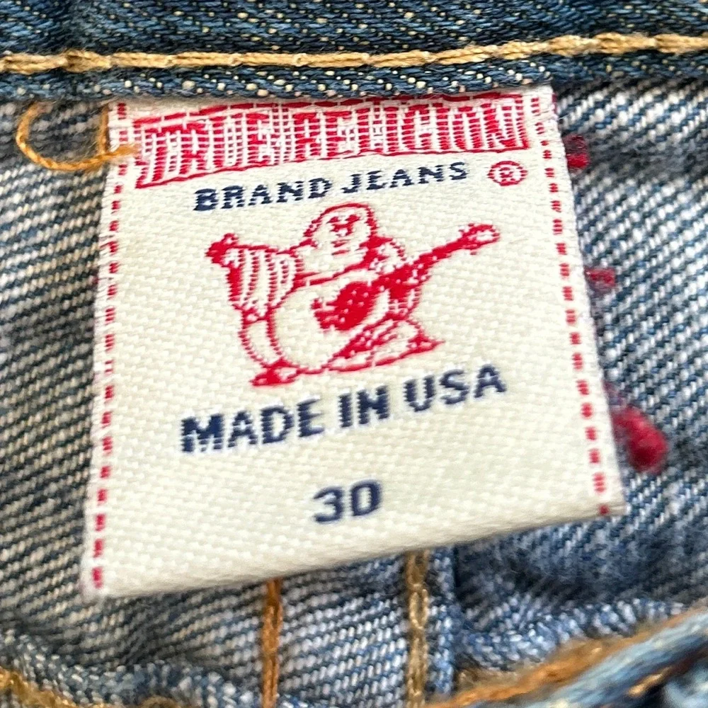 True Religion Billy Bootcut Medium Wash Blue Low Rise Denim Jeans Size 30x34 - Picture 3 of 10